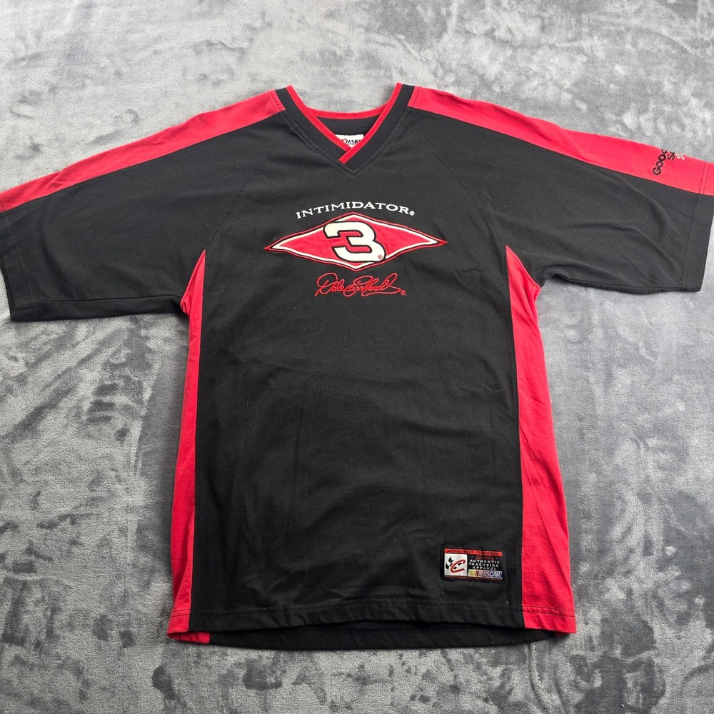 NASCAR Dale Earnhardt Jersey Mens Medium Black Red Intimidator 3 Chase Authentic